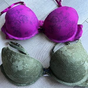 Xhilaration - Lace  Plunge Push-up Bra